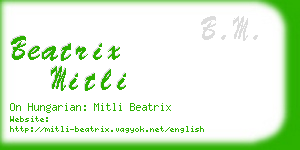 beatrix mitli business card